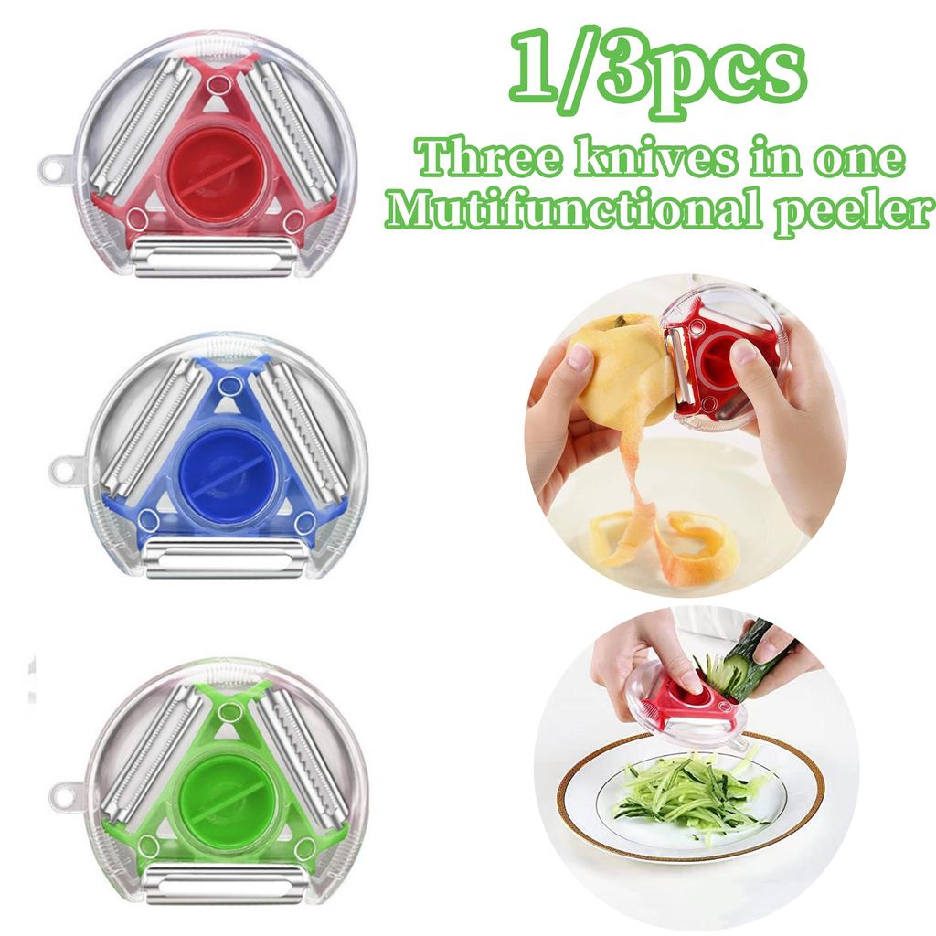 1/3 шт. 3 в 1 Magic Trio Peeler Set Slicer Shredder Peeler Julienne Cutter Multifunction Peel Blade Zester Grater Kitchen Tool