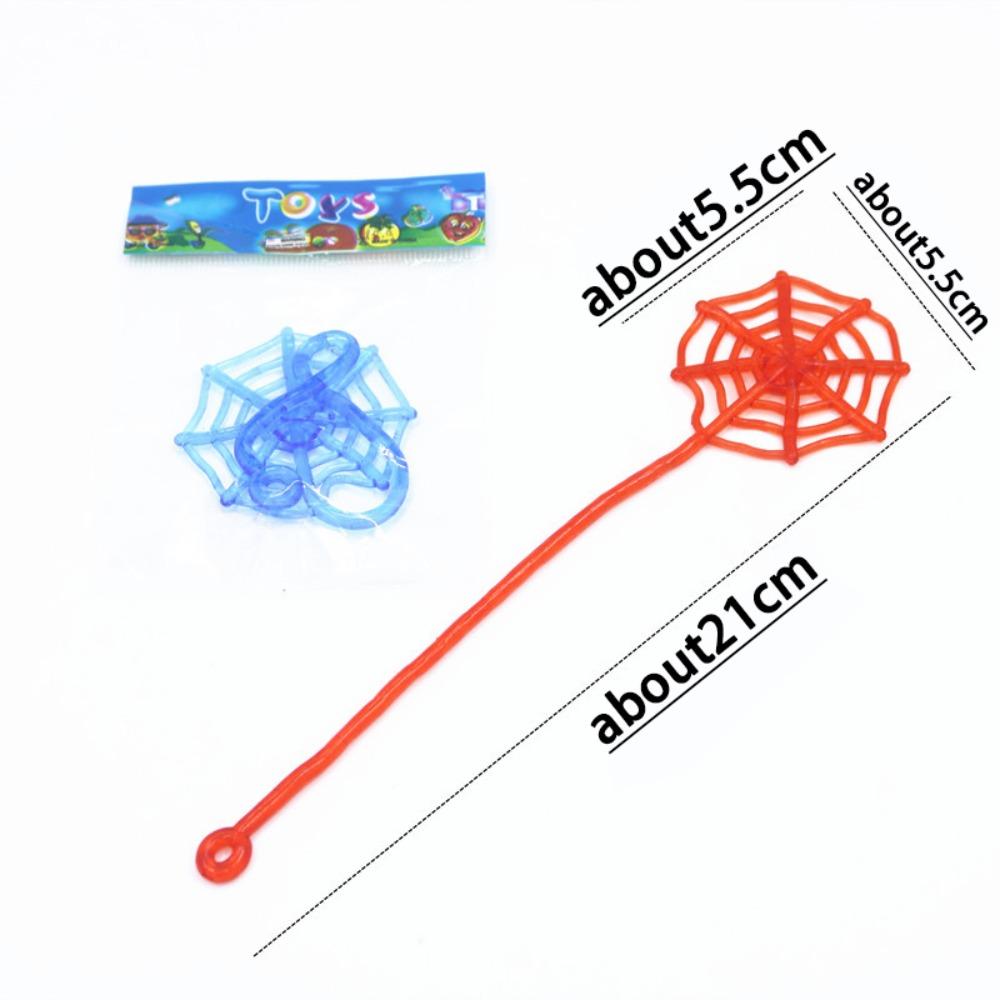 Plastic Sticky Spider Web 10Pcs Elastically Stretchable Spider Web Climbing Tricky Gag Toys Tricky