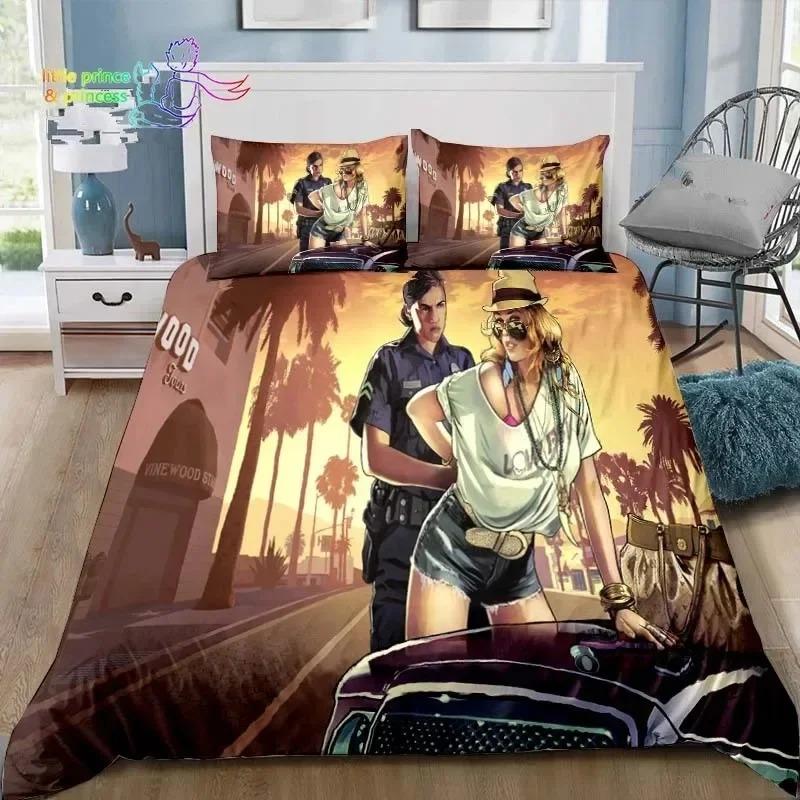 3D-принт Grand Theft Auto GTA Game Gamer Комплект постельного белья Single Twin Full Queen King Size Комплект постельного белья Aldult Kid Bedroom