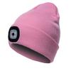 Women Men Illuminated Hat USB Charging LED Beanie Hat Headlamp Knitting Hat Unisex Winter Knit Beanie with 4 LEDs Light