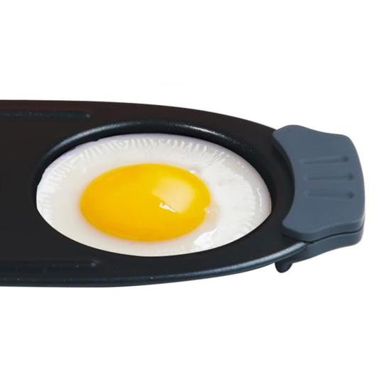 Microwave Egg Cooker Quick-Heat Dual Compartment Cooking Egg Maker Non-Stick Coating Mini Omelet Maker with Heat-Resistant Handle