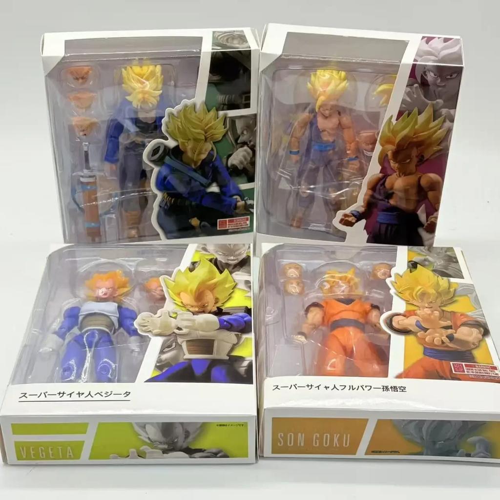 Dragon Ball SHF Goku Vegeta Action Figure Super Saiyan Gogeta Dbz Figurine PVC Collection Model Toys for Kids Gifts