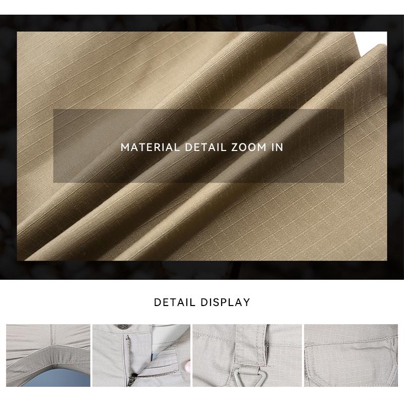 Лето Новые Мужские Брюки Al Множество Карманов Эластичность Городские Повседневные Тактические Брюки Мужские