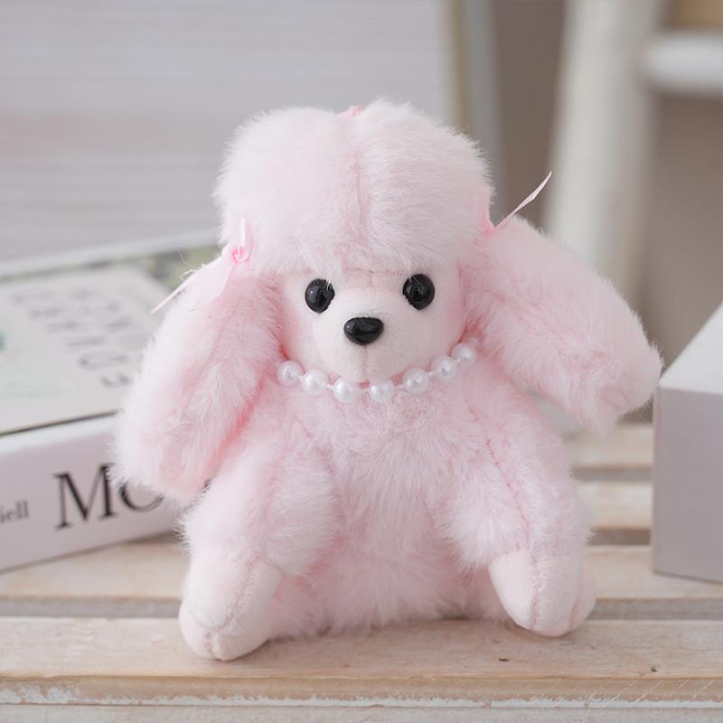 Милый плюшевый пудель брелок реалистичная форма животного подарок украшение для рюкзака