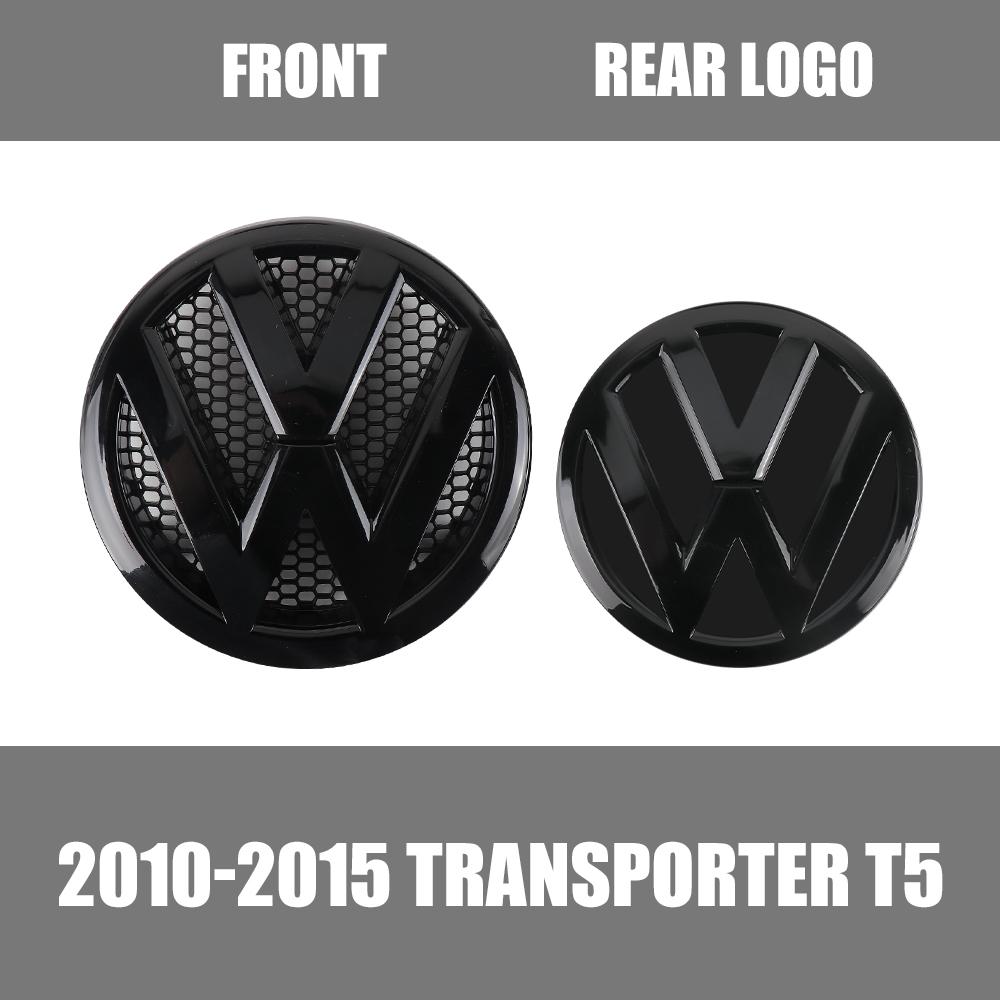 YNEPB1 1/2pcs Car Front Rear Trunk Logo Emblem Badge Sticker Decoration For Volkswagen VW Transporter T5 2010 2011 2012 2013 2015 2014