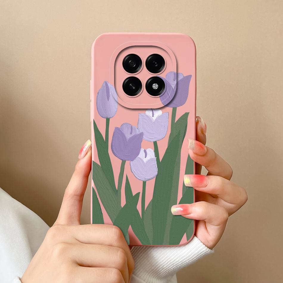 Чехол для телефона Oppo A5 Pro 5G Милый мультяшный задний чехол для Oppo A 5 2025 Полная защита Мягкий жидкий силикон Ударопрочный корпус