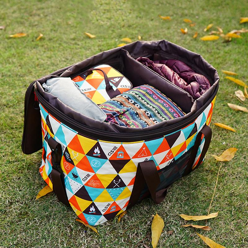 Сумка для пикника большой вместимости на открытом воздухе, расширяемая водонепроницаемая сумка для хранения, кемпинг, ящик для хранения для самостоятельного вождения, 50-60 л