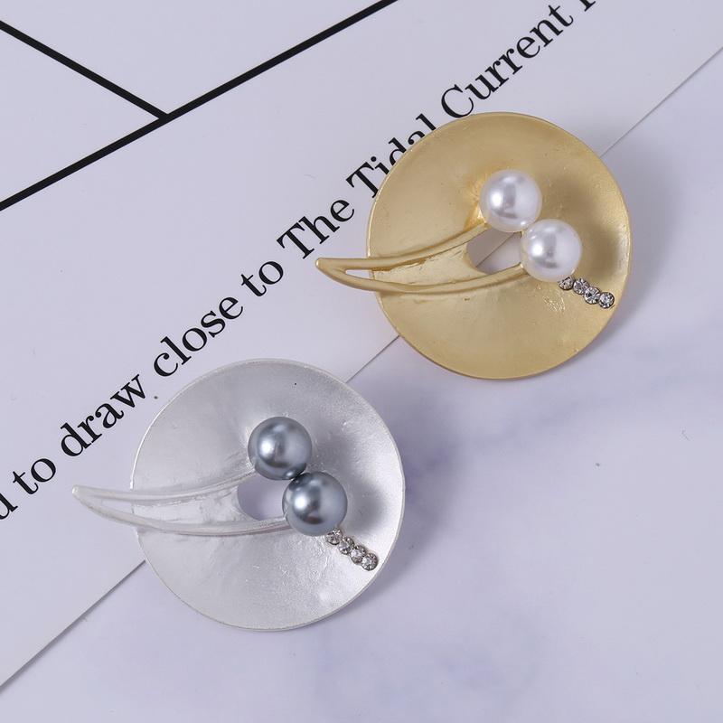 Новая индивидуальная геометрическая брошь для пальто, круглая жемчужная брошь, модная Высококачественная подарочная одежда, аксессуары, ювелирная брошь