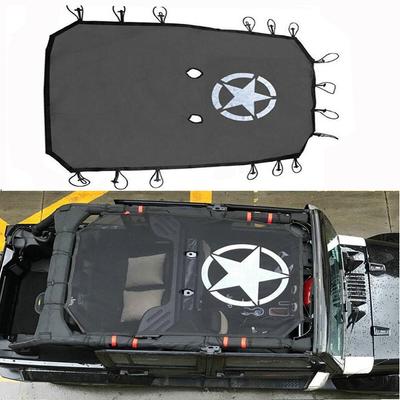 Для 2007-2015 2016 2017 2018 Jeep Wrangler JK 4-дверный козырек от солнца Eclipse Верхняя крышка сетка на крыше со звездой обеспечивает защиту от ультрафиолета