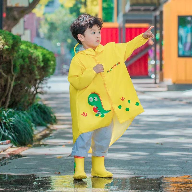 Children's Raincoat Cape Style for Boys, Elementary School Students, Baby Cartoon Children's Raincoat Set, Rain Gear, Girls' Rain Poncho for Hiking