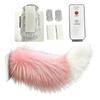 Remote Control Electric Wagging Fox Tail Scooter Plush Faux Furs Car Exterior Rear Decoration Moving Animal Tail Accessories