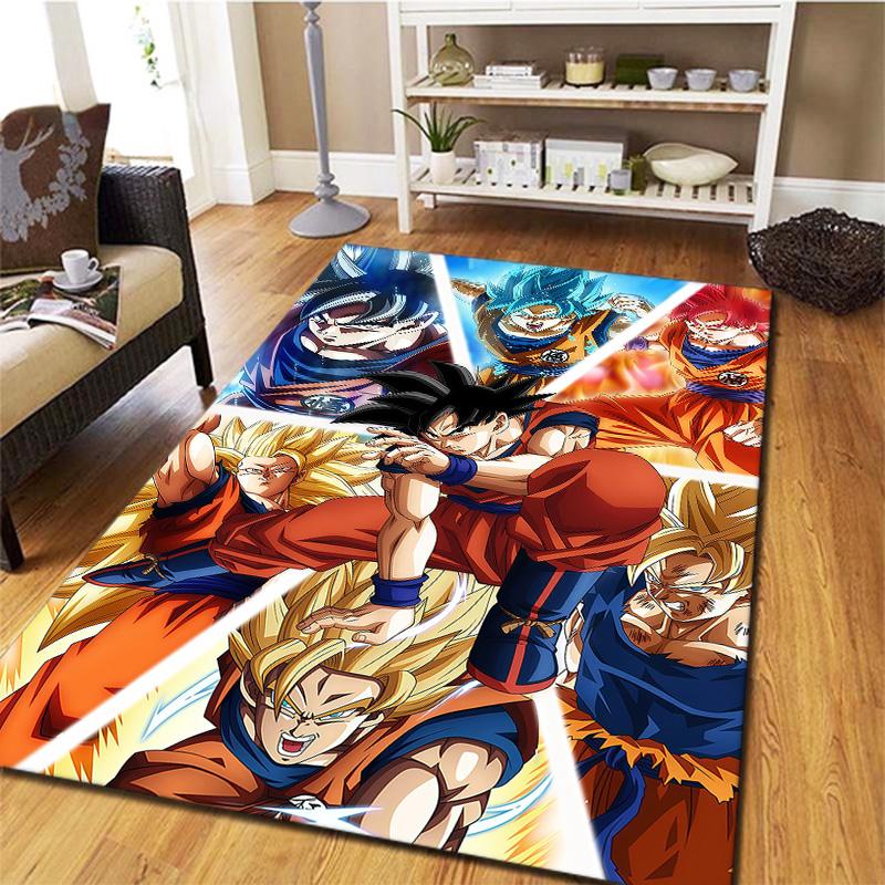 Ковер Dragon Ball Z для гостиной, спальни, дома, украшение дивана, нескользящий коврик для игр детей