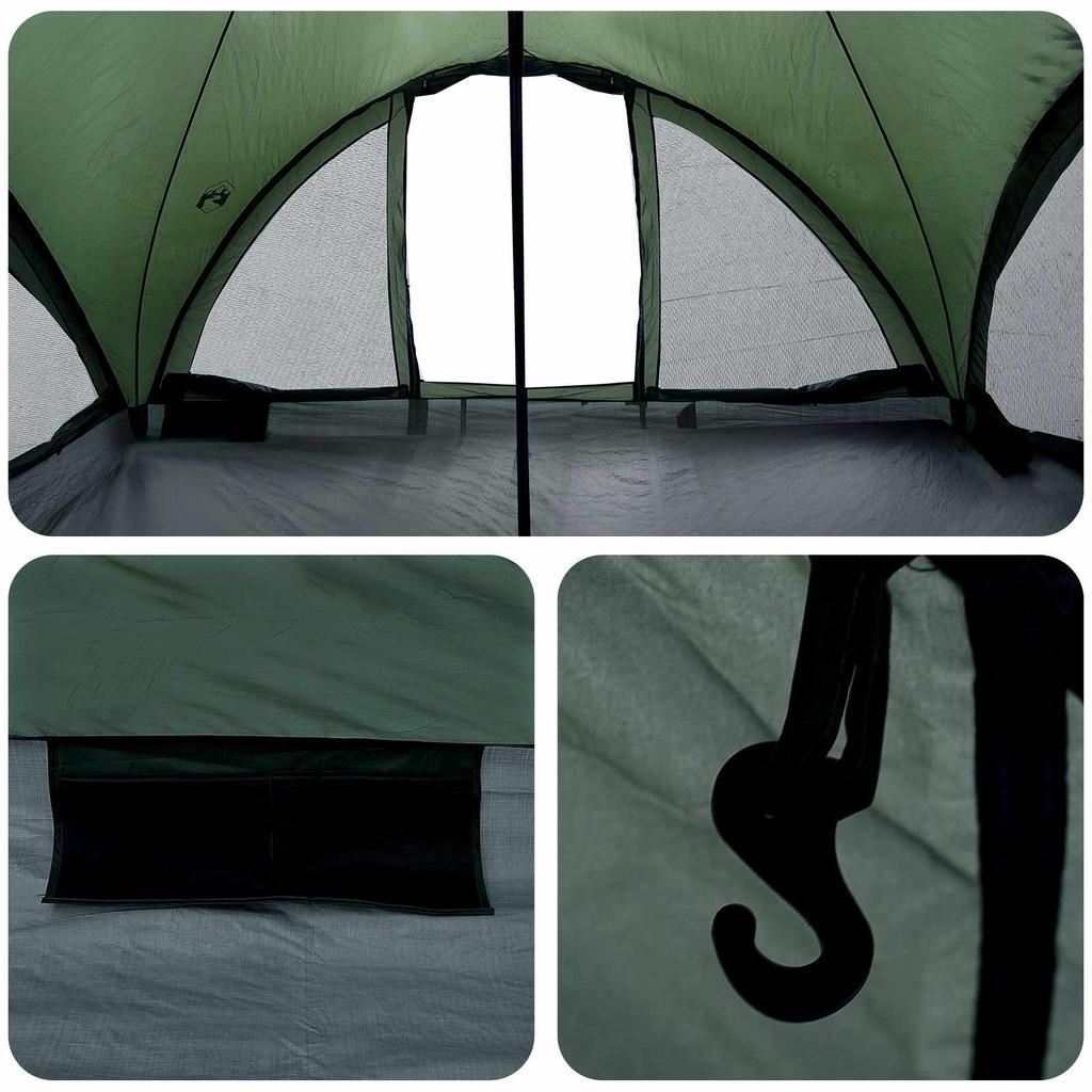 Tipi Tent with Roof Army Green 18 Person Polyester and Steel