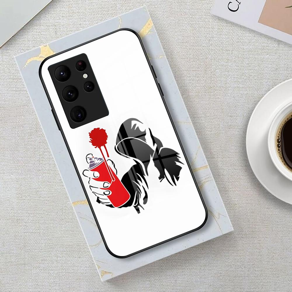 Чехол для телефона Street Art B-Banksy Graffiti для Samsung S26 S25 Edge Ultra 23 22 21 20 Ultra Plus S24 Fe Стеклянная крышка