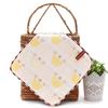 6 Layer Gauze Baby Washcloth 25x25cm Soft Absorbent Jacquard Infant Burp Cloth Thickened Face Towel For Autumn Winter