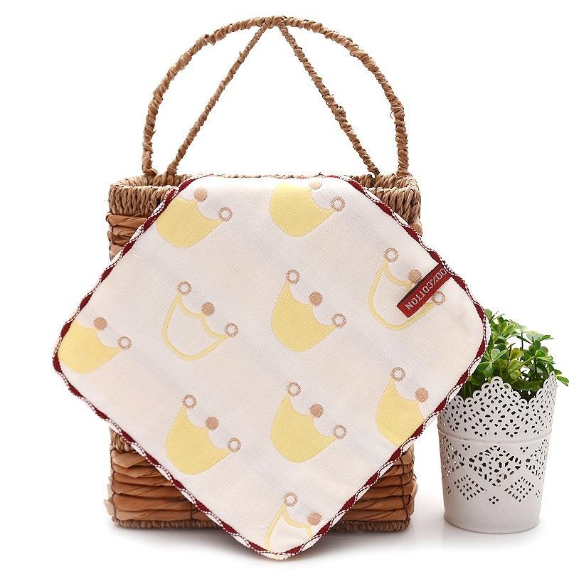 6 Layer Gauze Baby Washcloth 25x25cm Soft Absorbent Jacquard Infant Burp Cloth Thickened Face Towel For Autumn Winter