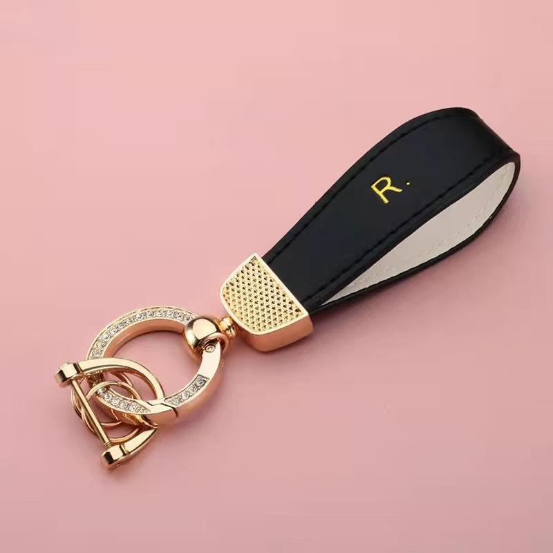 Роскошный кожаный брелок-подвеска для ключей автомобиля со стразами для женщин