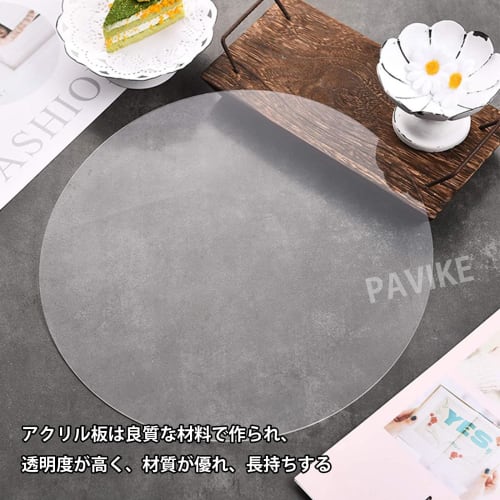 PAVIKE Clear Acrylic Sheets (10 Sheets) Round Acrylic Sheets, Acrylic Plates, Accessory Parts, Acrylic Photography Stands, Specimens, Signs, Keychains