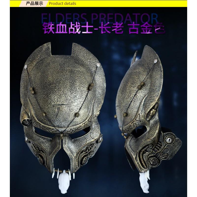 Halloween Collectible Predator Movie Theme Resin Mask Elder Cosplay
