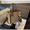 Checkered Bucket Bag High-end Texture Small Bag Fashionable Niche Crossbody Bag Popular Handbag