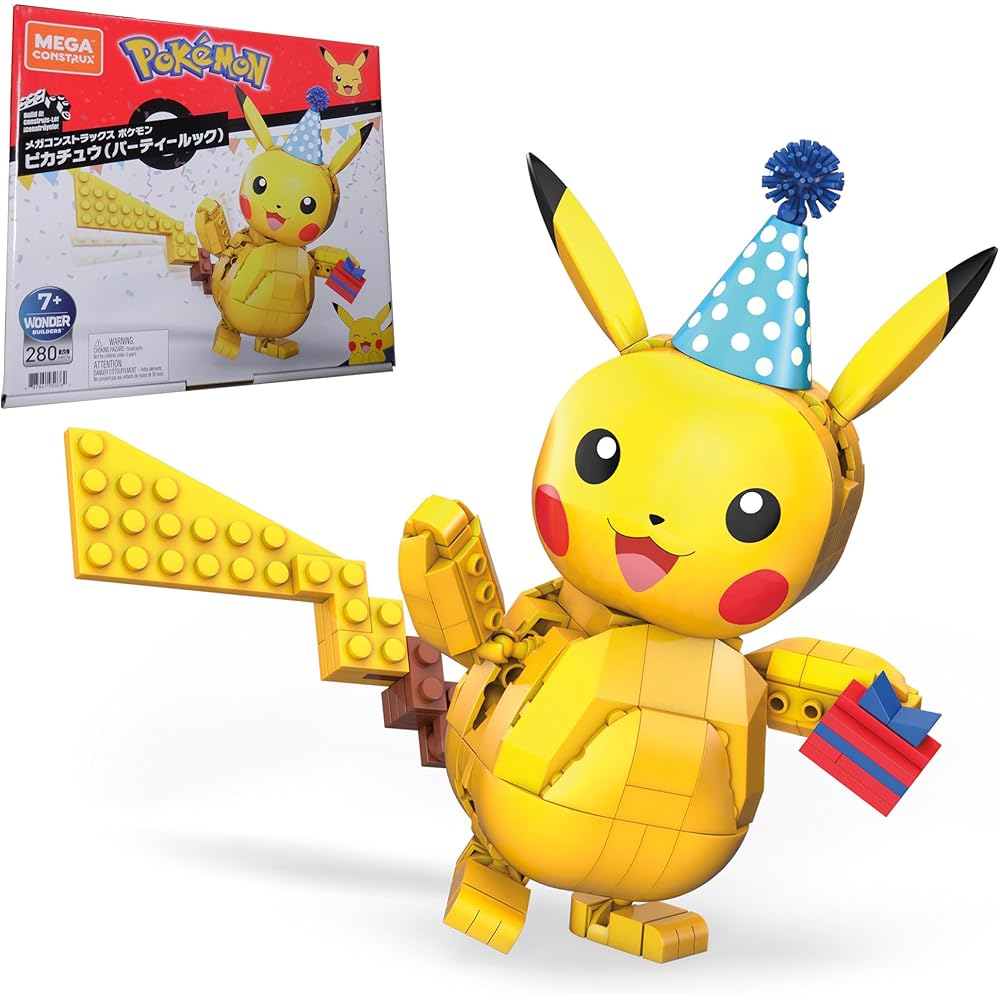 Mega Construx Pokemon Пикачу Вечеринка Набор для сборки 280 деталей Возраст 7+