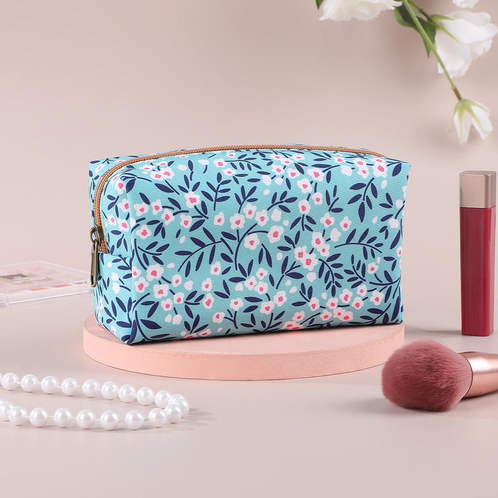 Милая маленькая цветочная хлопковая косметичка женская моющаяся сумка на молнии для женщин и девочек кавайные дорожные косметички