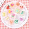 12Pcs Fruit Ice Cube Squeeze Toy Stress Anxiety Relief Cartoon Fruit Cube Sensory Toy Kids Teens Adults Portable Soft TPR Clear Cube Pinch Toy