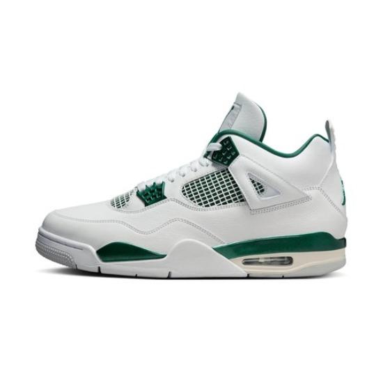 Air Jordan 4 белый Окисленный зеленый Нейтральный серый Мужской FQ8138-103