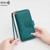 New Anti-theft Brush Women's Wallet Soft Leather Multi-card Zipper Wallet Multi-function Mobile Phone Wallet