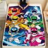 Фланелевое одеяло с принтом Super Sentai, теплое и мягкое, для дивана, кровати, кресла, идеально подходит для путешествий, пикника, спальни -HE71