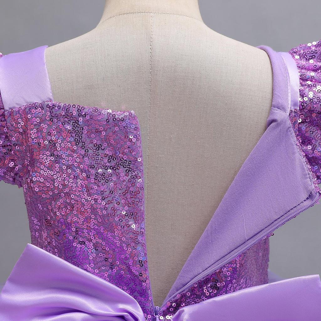 ChicFlow 8-Piece Princess Gown Set for Girls, Role-Play Costumes, Frozen Dress, Sofia, Rapunzel Dress, Halloween Performance Dress, Long Dress