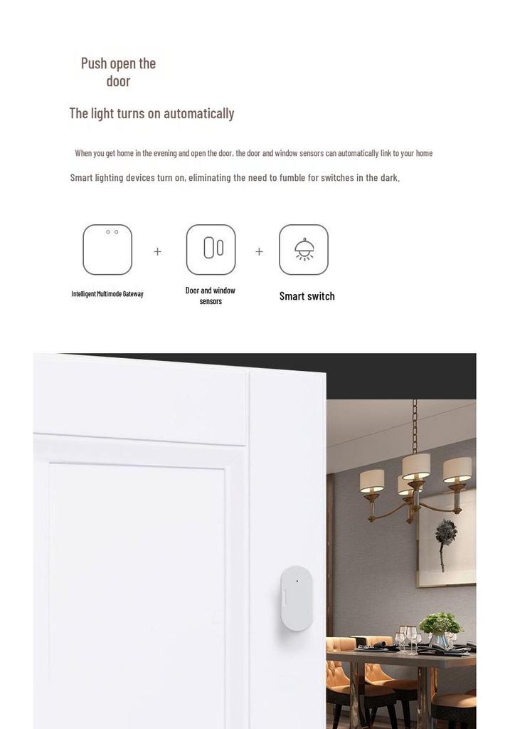 Zigbee датчик вибрации двери/окна, совместимый с Home Assistant