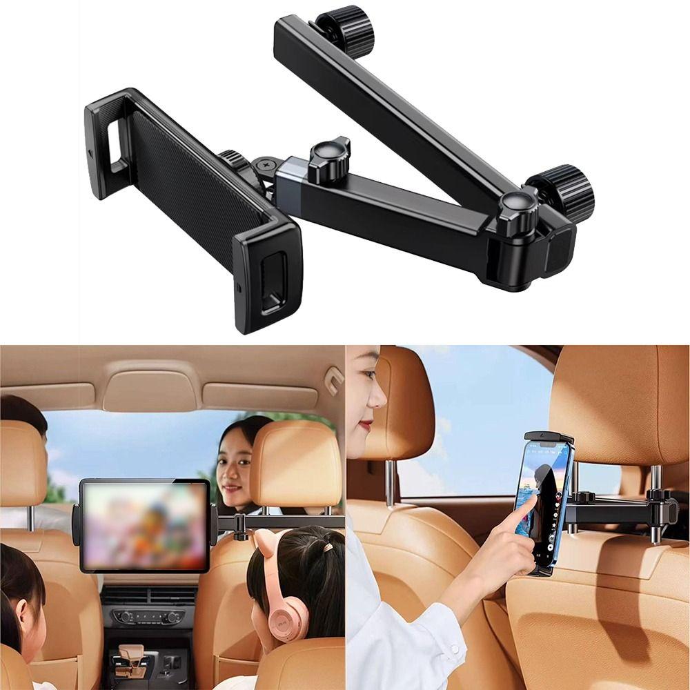 Rotating Stand Car Headrest Tablet Holder Adjustable Telescopic Tablet Bracket Car Rear Seat