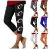 Women's Fashion Casual Outer Wear Bottoming Pants Printed 3/4 Pants