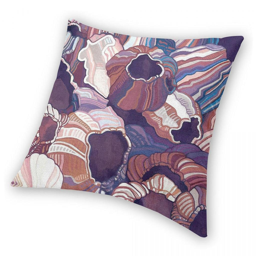 Barnacles Sea Square Pillowcase Polyester Linen Velvet Pattern Zip Decor Throw Pillow Case Home Cushion Case