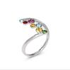 Elegant Zircon Gold-Plated Women's Ring - Colorful European & American Chic Style