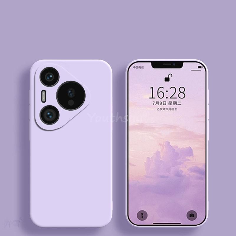 Чехол для Huawei Pura 80 Pro Чехол Pura 80 Pro Жидкий силикон Однотонный ТПУ Противоударный Матовый Защитный чехол для телефона Huawei Pura 80 Pro