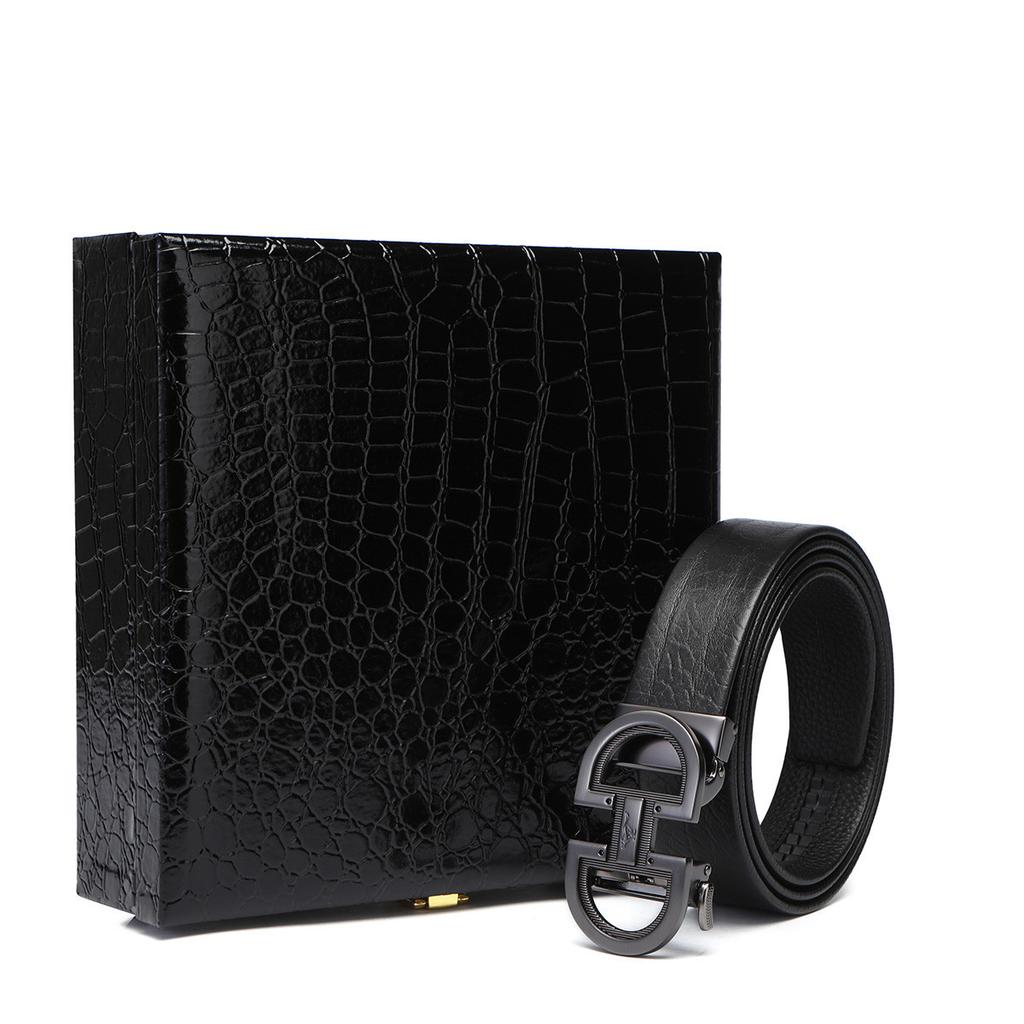 Мужской ремень с автоматической пряжкой, деловой универсальный ремень, высококачественный ремень для брюк, модный новый продукт в стиле ретро