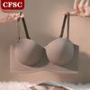 Gathering Bra Non-marking Underwear Half Cup Strapless Bra Without Steel Ring Breathable Bra