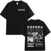 Футболка Cepdea для мужчин Хип-хоп Круглый вырез Свободная футболка Высокое качество Модная Эстетичная Уютная футболка Уличная одежда