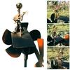 Садовый гитарист Ветряная мельница Металлическая ручная работа Рок-гитарист Скульптура Музыкант Человек Ветряная вертушка