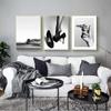 Bikini High Heels Lady Fashion Quote Poster  Black White Sexy Woman Canvas Print Painting LivingRoom Wall Art Decoration Picture