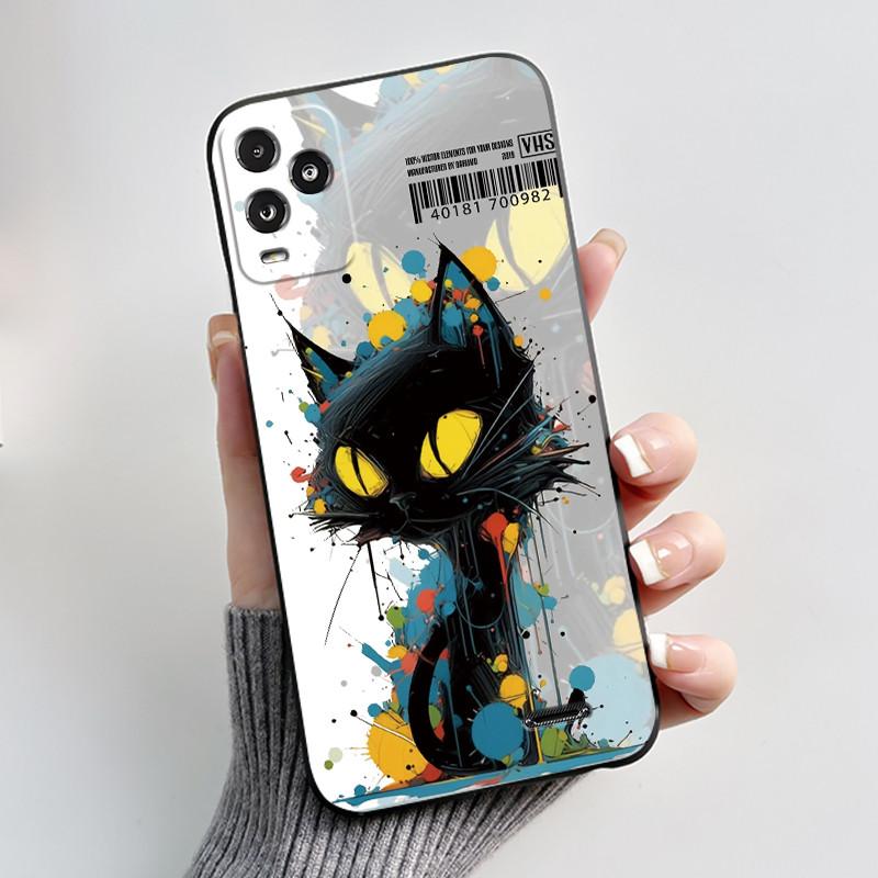 Casing For BLU View 5 Pro Cases Aesthetic Fashion Cute Cat Soft Black Silicon Shockproof Back Cover For BLUView 5 Pro Phone Case