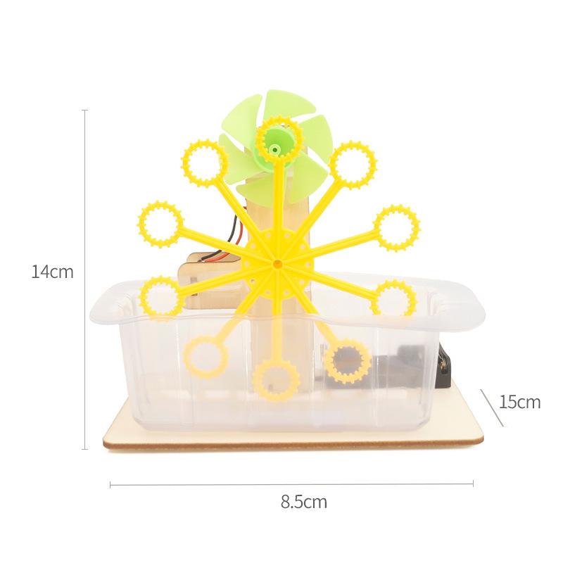 STEM Toys DIY Bubble Machine Assembling Model Material Kits Students Educational Science Experiment Technology Toys for Children