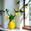 Cute Lemon Pomegranate Vase Ceramic Flower Pot Desktop Ornament Hydroponic Flower Holder Bedroom