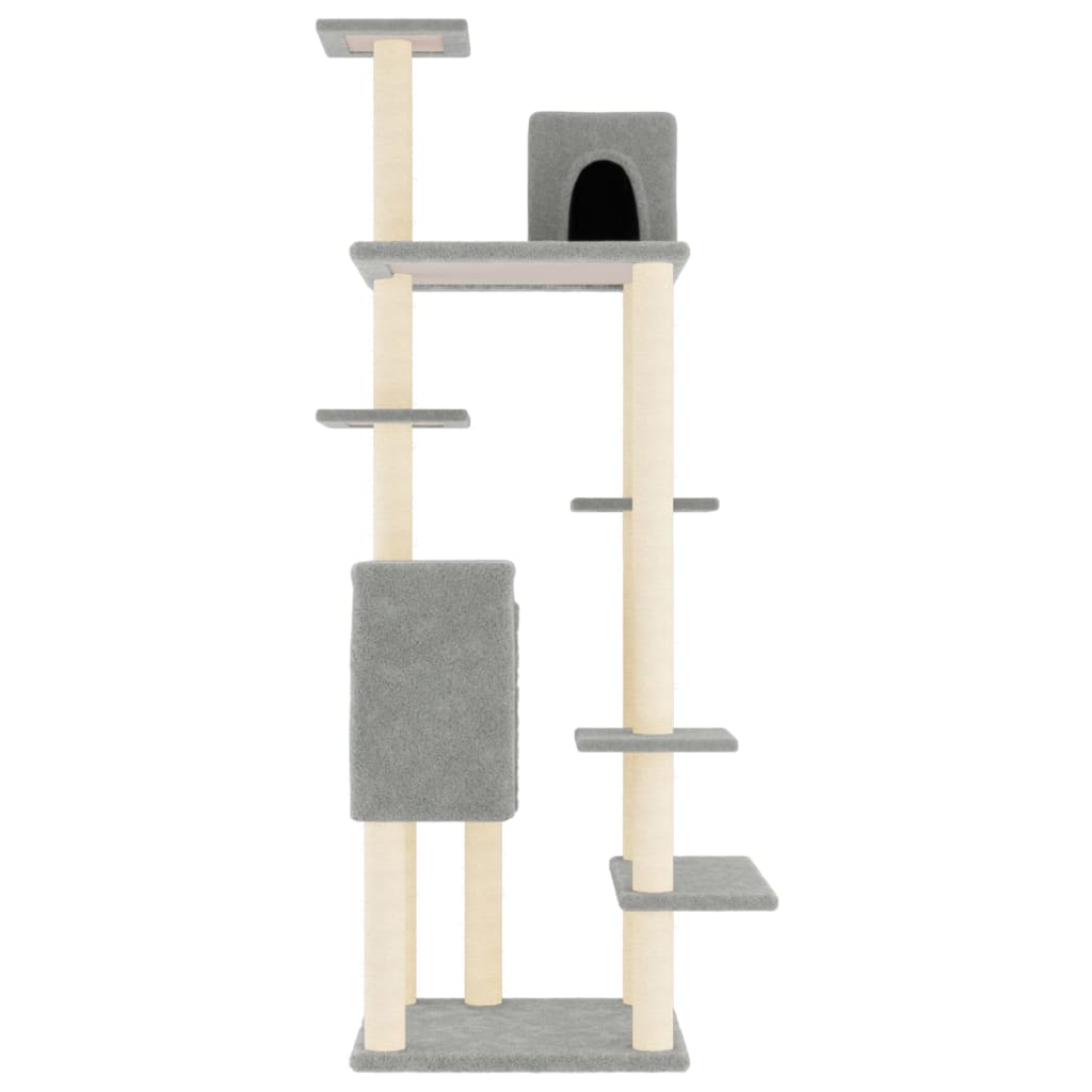 Scratching Post with Sisal Scratching Posts Light Grey 154 cm