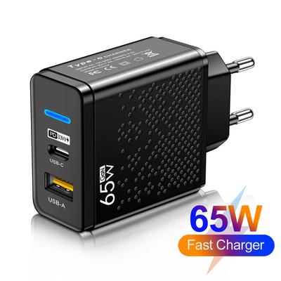 65 Вт GaN зарядное устройство для телефона USB PD действительно быстрая зарядка мобильного телефона Type C быстрое зарядное устройство адаптер высокоскоростной для iPhone Huawei Xiaomi