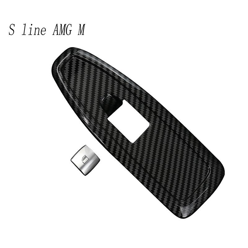 For BMW 3 4 Series F30 F31 F34 F35 F32 F33 2013- Car Carbon Fiber Door Armrest Panel Window Glass Lift Button Switch