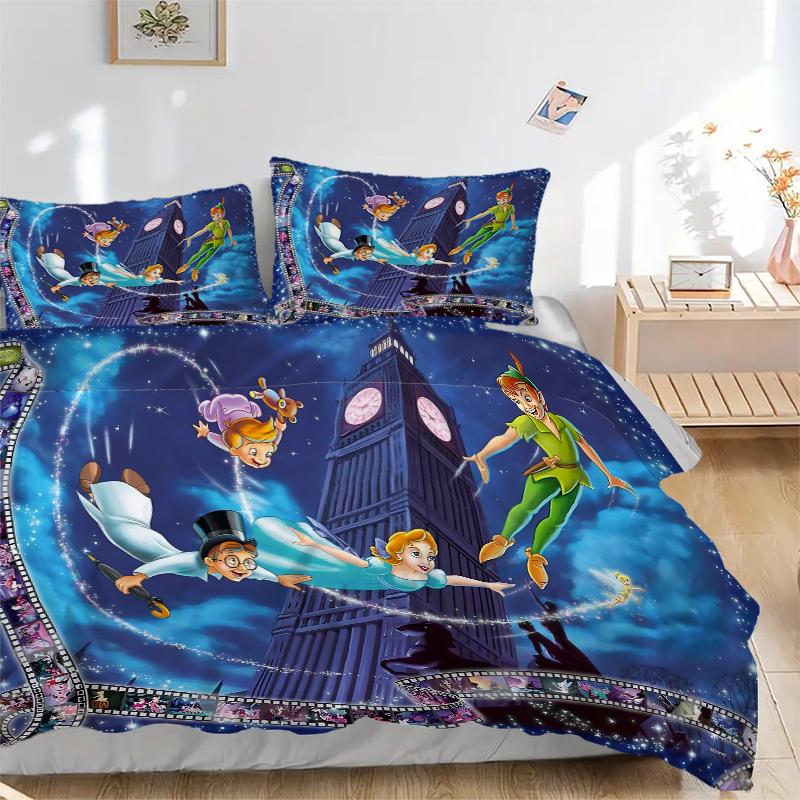 3Pcs Peter Pan Adventure Bedding Sets For All Sizes New 3D Printed Bed Cover Comforter Duvet Cover Pillowcase Bedroom Decoration