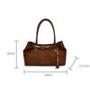 Fashionable Retro Suede Bag Popular European And American Large-capacity Autumn/winter Tote Bag New Simple Commuter Shoulder Bag